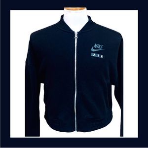 Women’s Nike Air Rally Varsity Jacket Full Zipper Black Small